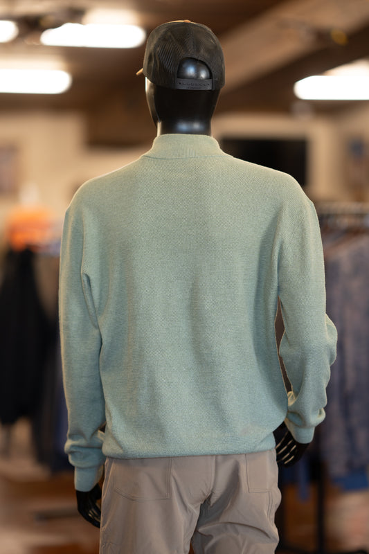 1/4 Zip Olive Knit Sweater