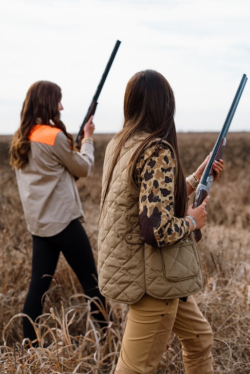 Ladies Quilted MP Vest: Khaki