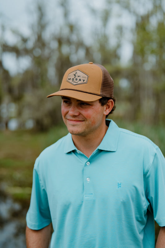 Lime/Blue Striped Polo