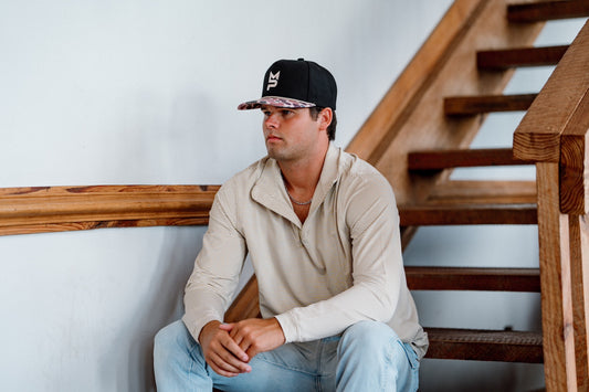 The Lodge Pullover: Khaki Stripe