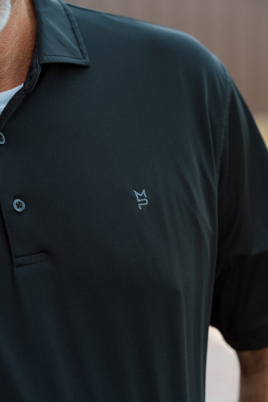 Solid Black Polo