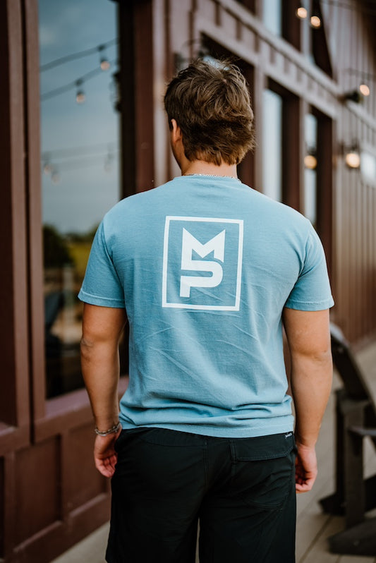 Ice Blue MP Logo S/S T-Shirt