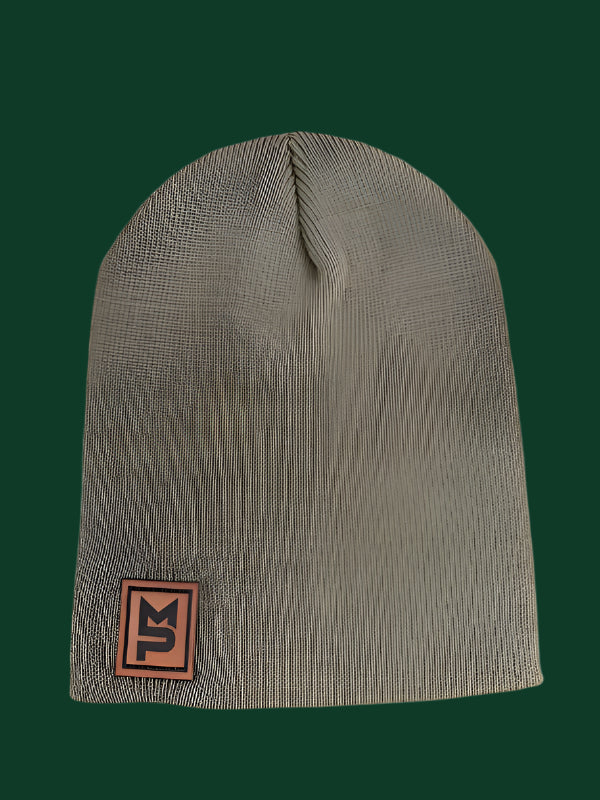 MP Leather Patch Beanie