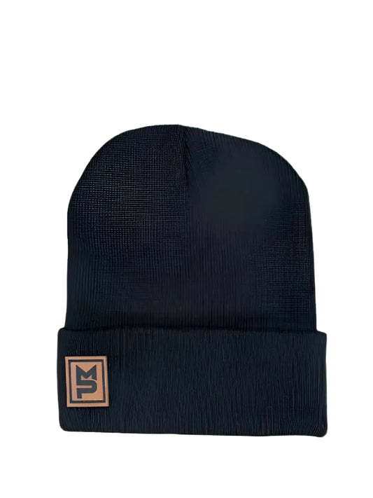MP Leather Patch Beanie