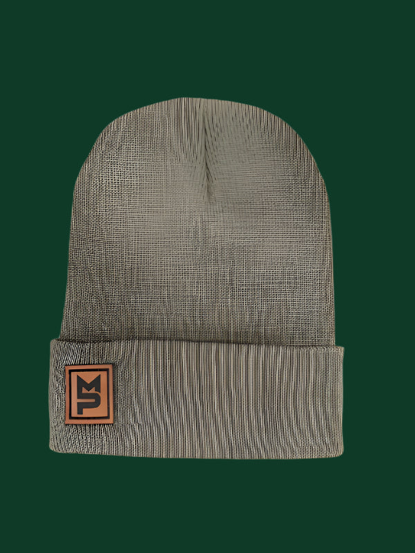 MP Leather Patch Beanie