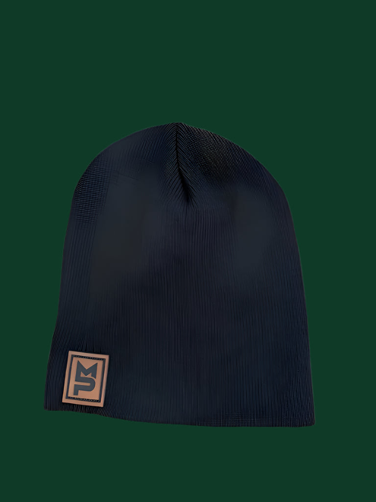MP Leather Patch Beanie