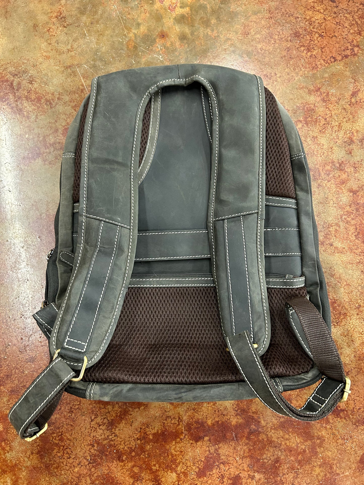 Mossy Pond Outfitters Leather Backpack