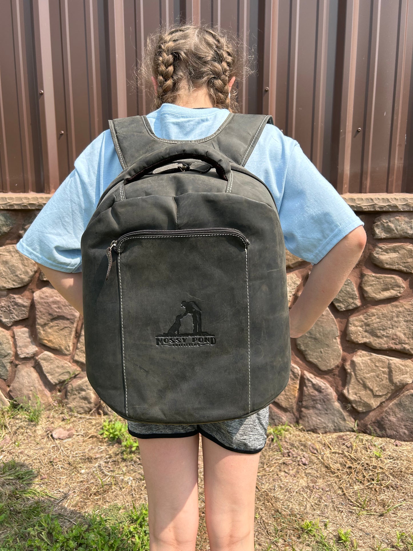 Mossy Pond Outfitters Leather Backpack