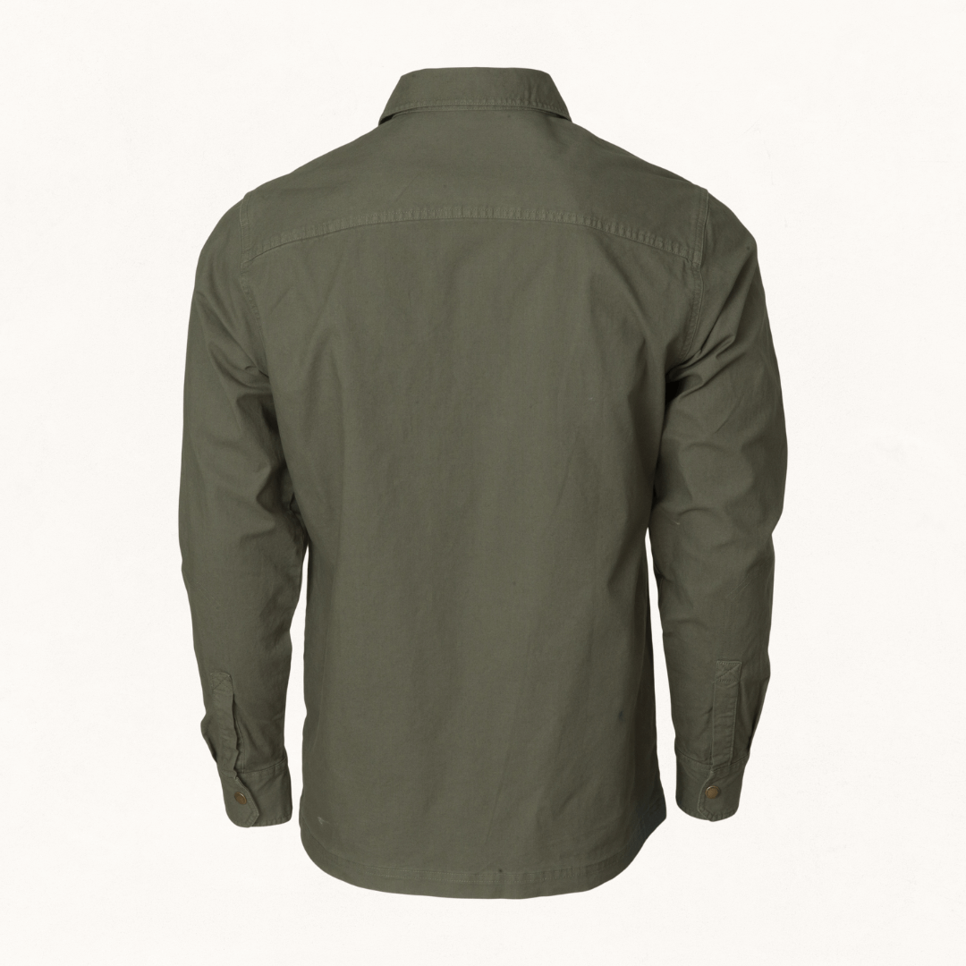 green canvas shirt