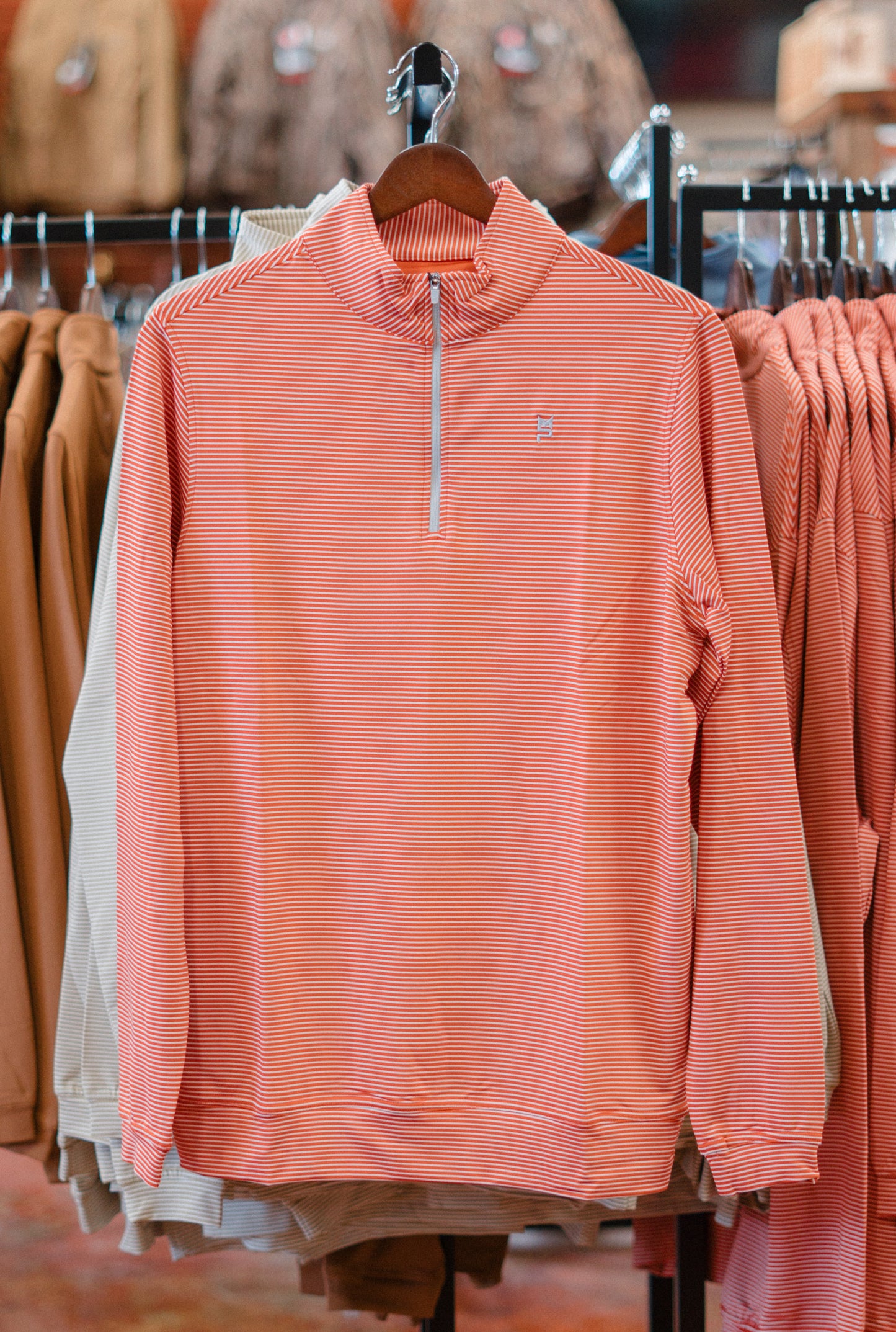 The Lodge Pullover: Red Stripe