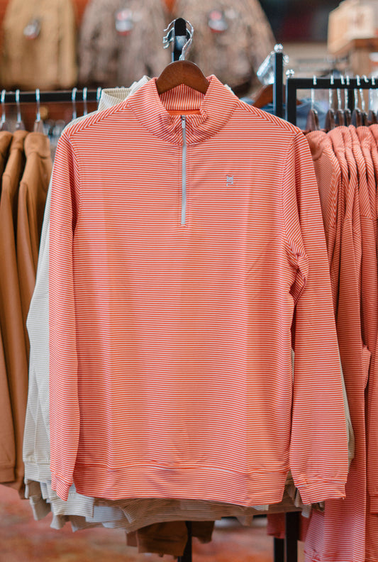The Lodge Pullover: Red Stripe