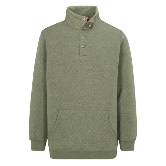 Quilted Button Pullover
