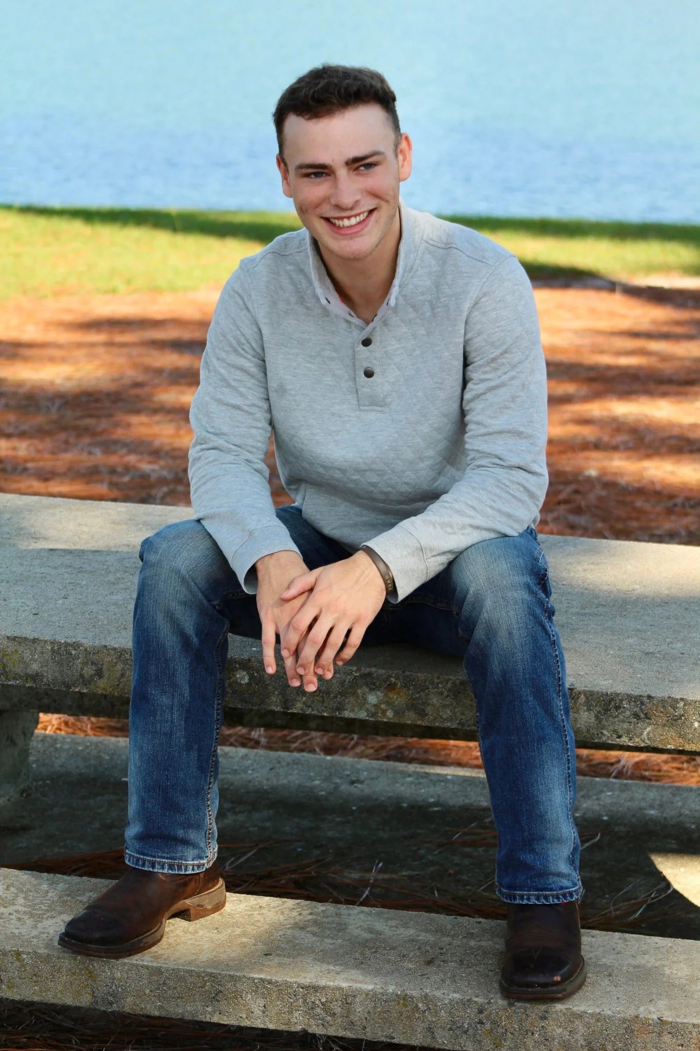 Quilted Button Pullover