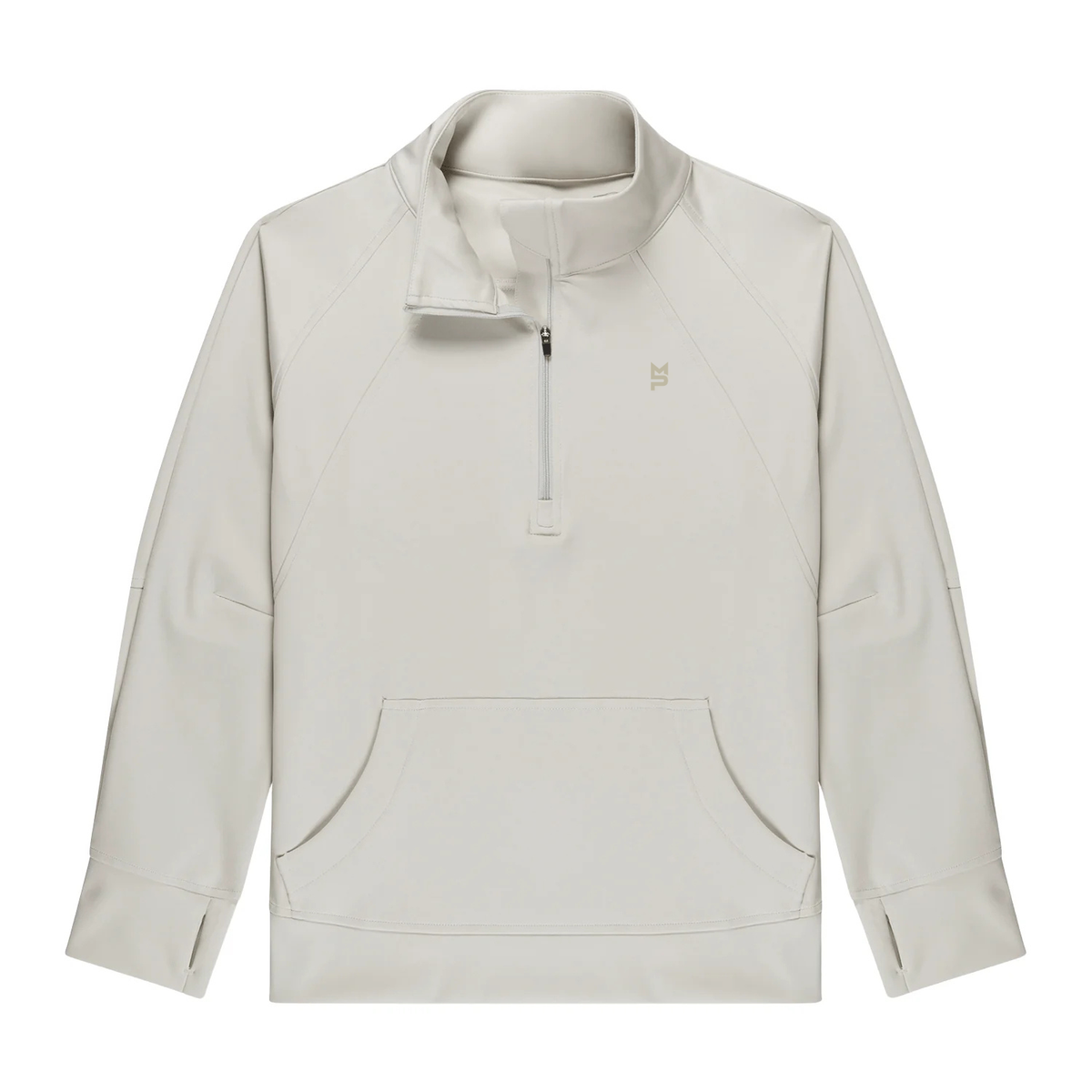 Ladies 1/4 Zip Pullover: Silver