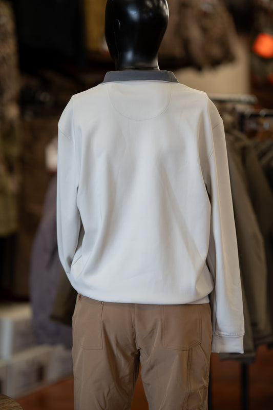 Mens 1/4 Zip Pullover: Stone