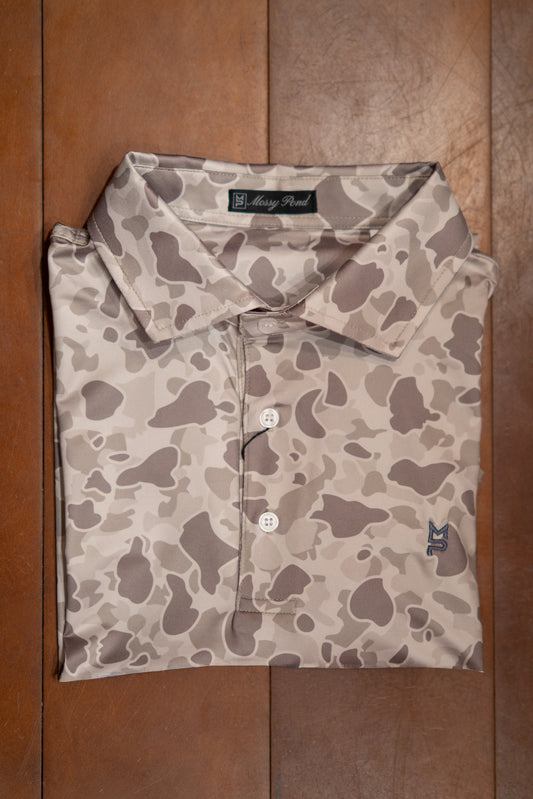 Silver/Charcoal Camo Polo