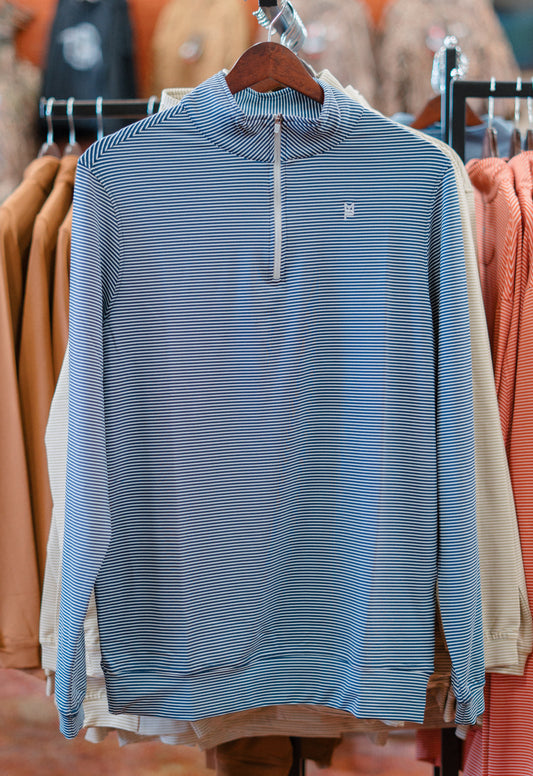 The Lodge Pullover: Navy Stripe