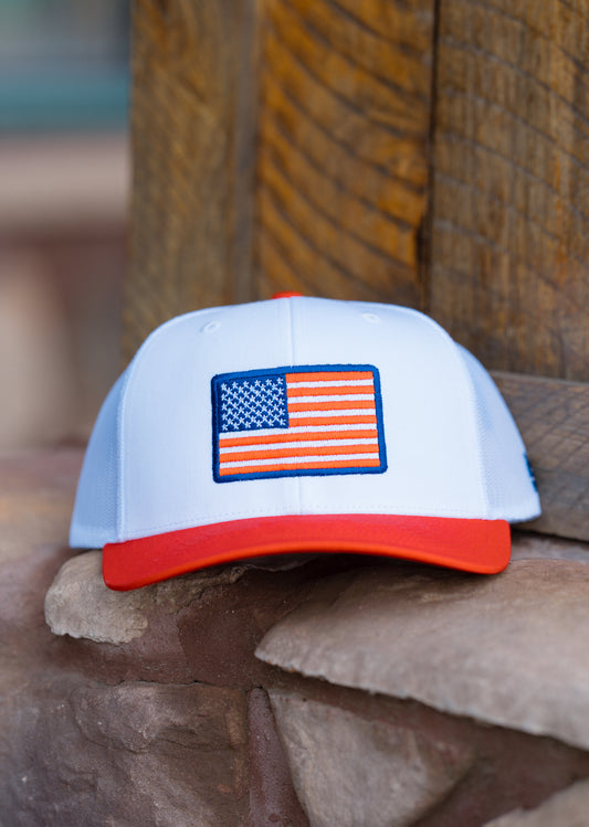White/Red MP Flag Hat