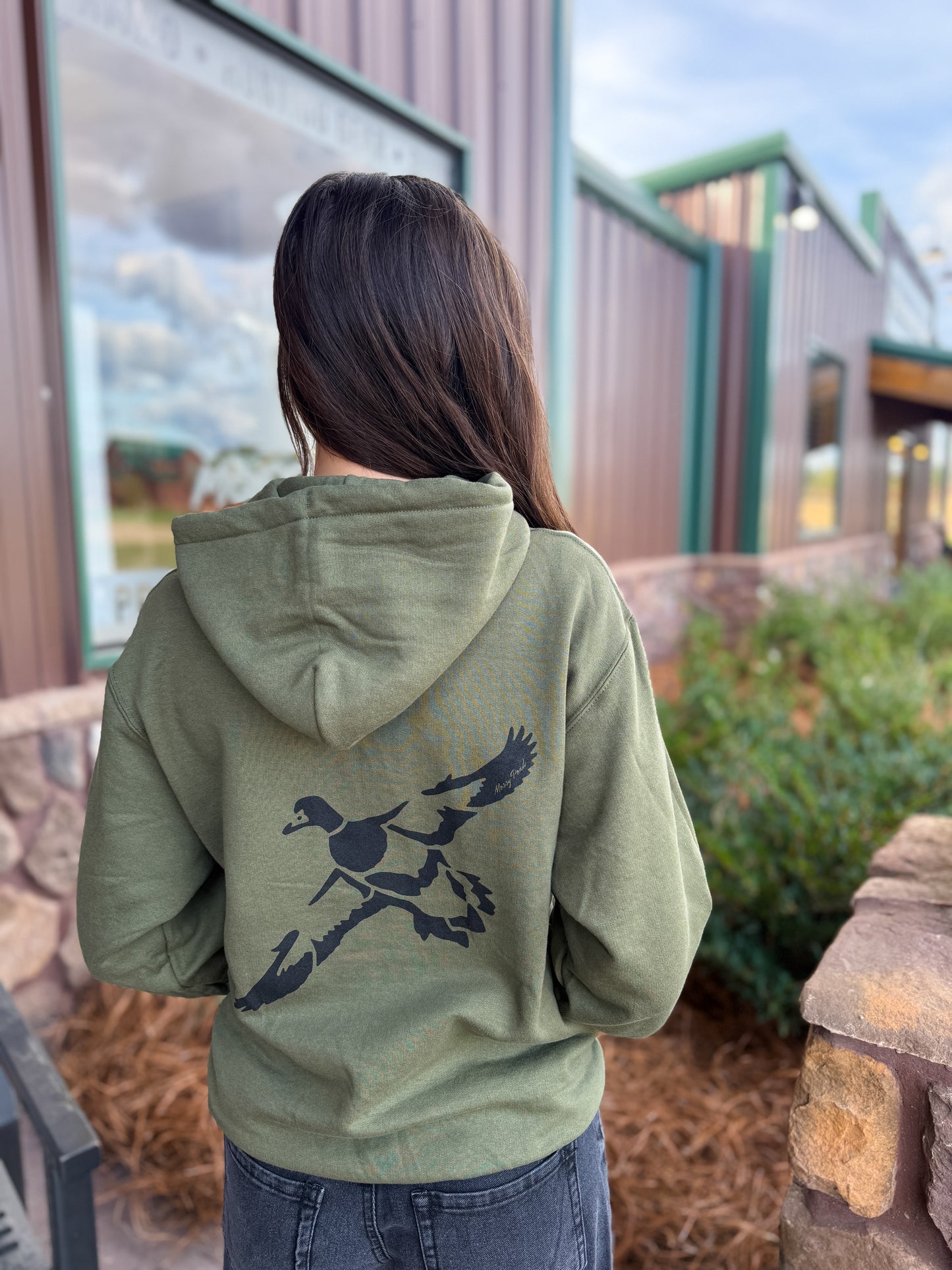 Green Flying Duck Hoodie