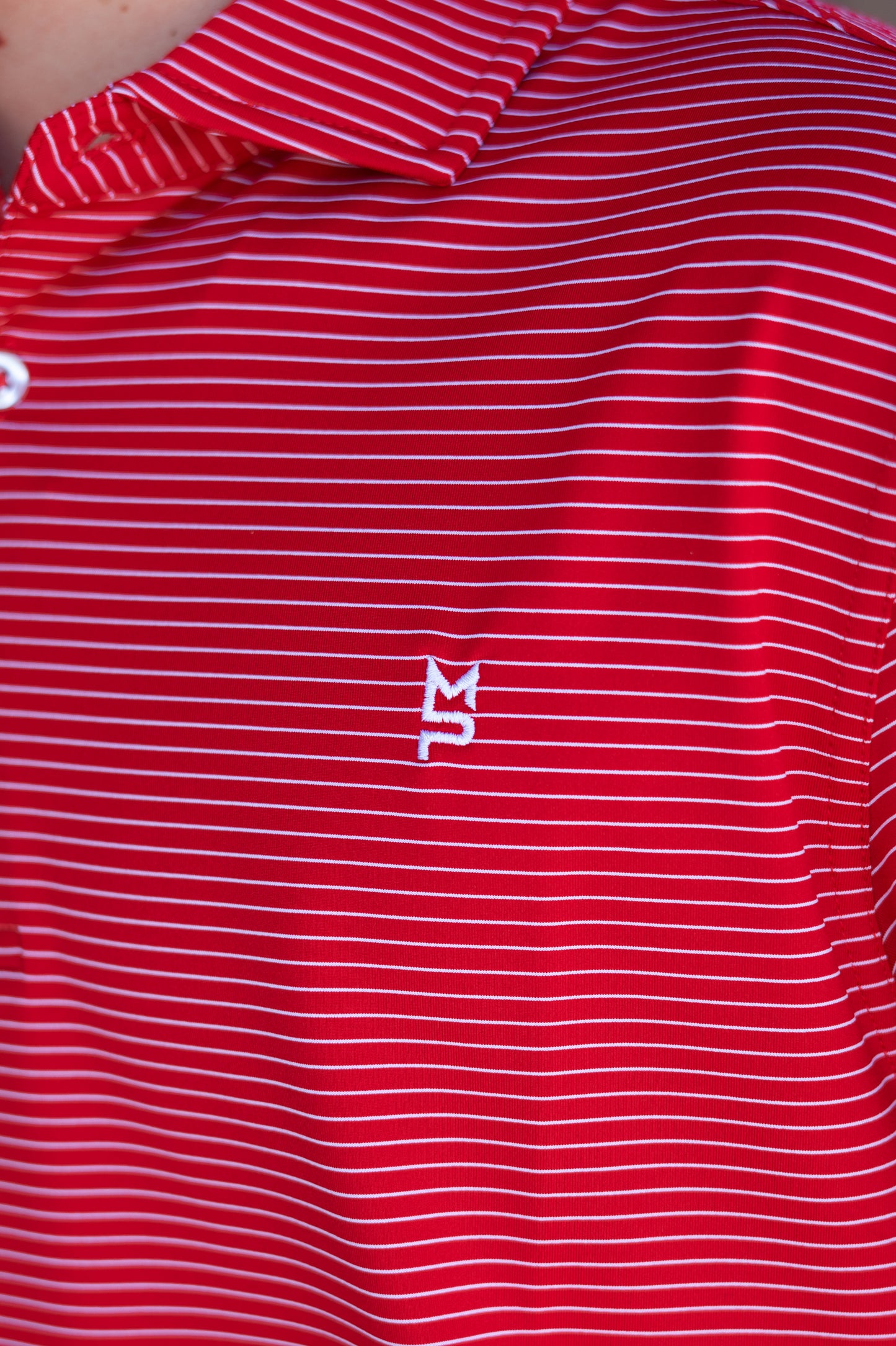 Red/White Striped Polo