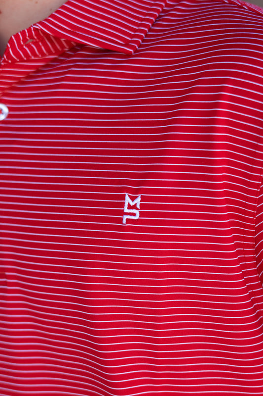 Red/White Striped Polo