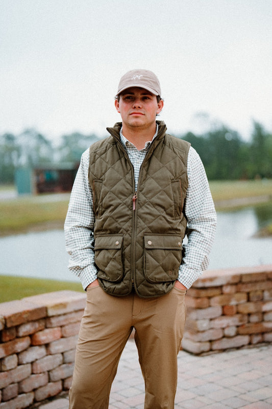 Quilted MP Vest: Loden