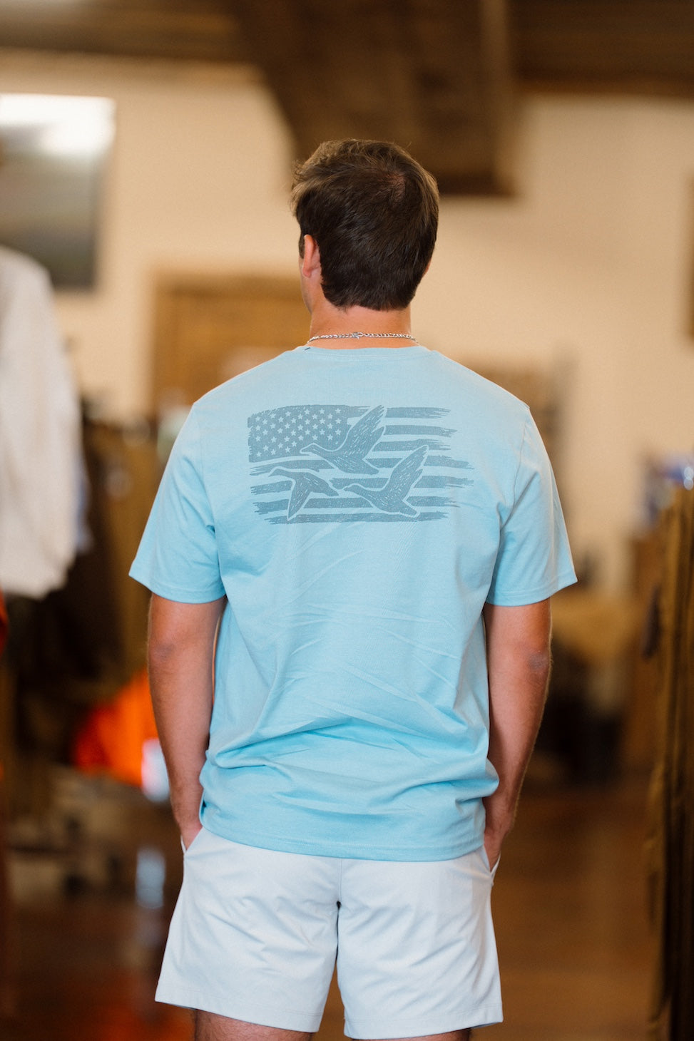 Light Blue Duck Flag T-Shirt