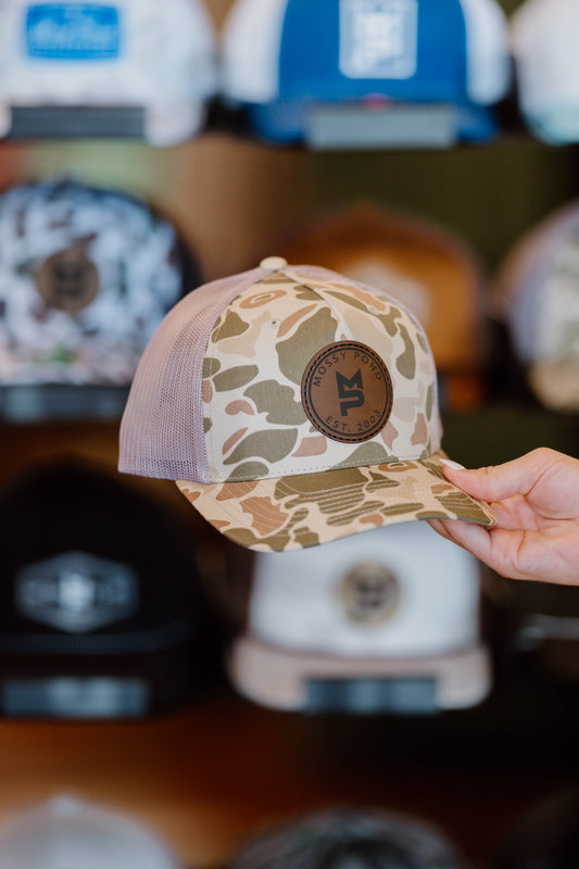 Tan Duck Camo w/ Leather Patch Hat