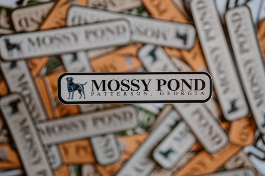 Black Lab - Mossy Pond Rectangle Sticker