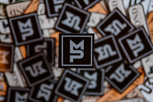 Black & Charcoal MP Logo Sticker