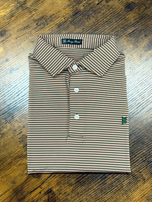 Green/Khaki Striped Polo