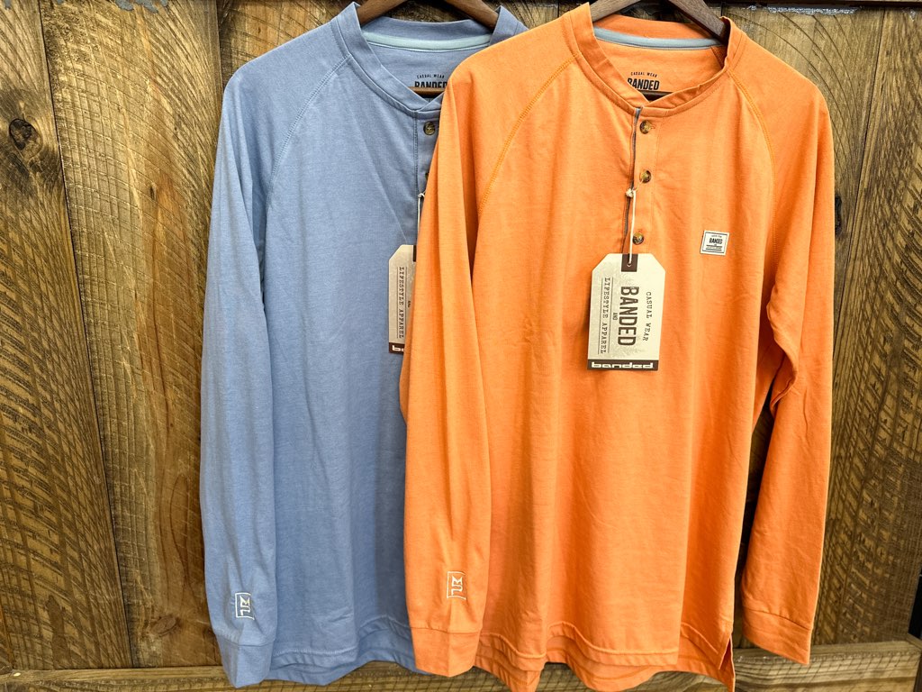 Banded Gulf Coast Henley : 2 Colors