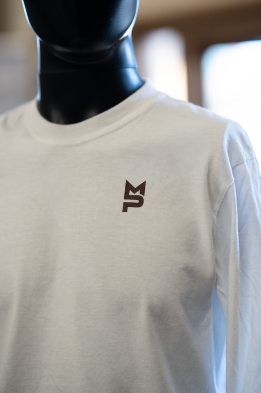 Brown Duck Camo Oval White L/S T-Shirt