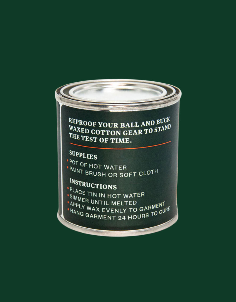 Ball and Buck Canvas Wax