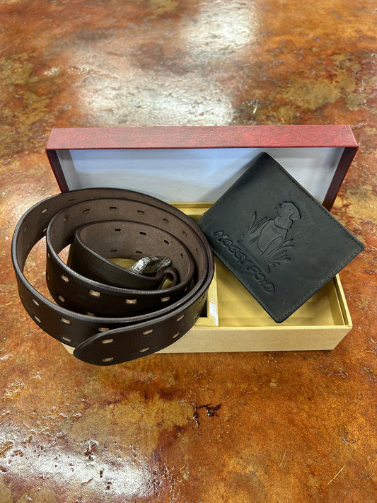 Leather wallet & Belt combo